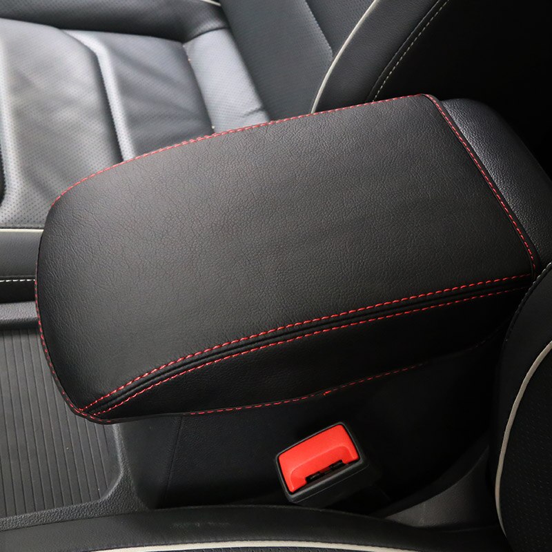 Coche para compartimento de apoyabrazos Central mano cubierta de cojín funda protectora de cuero para la decoración de Volkswagen Tiguan mk2 18 de de