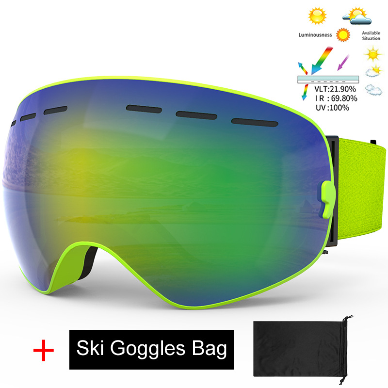 Gafas de esquí de X-TIGER para hombre y mujer, accesorios de esquí para deportes al aire libre, antiniebla, equipo de esquí, novedad de 2022: 7