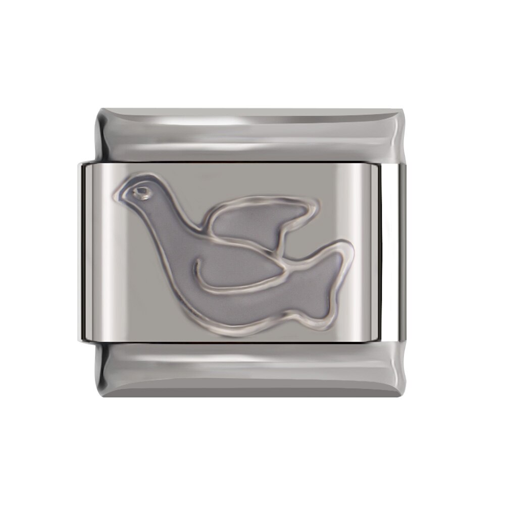 Hapiship Original Daisy Cross Football Star Charm Links Fit 9mm Bracelet Stainless Steel DIY Making DJtop66: E8