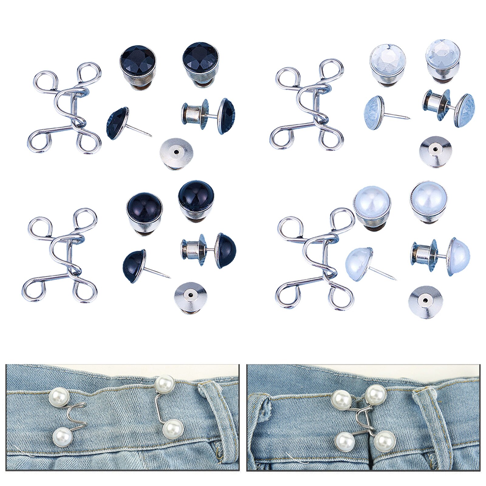 Sewing Hooks and Eyes Closure Nail-free Buttons Clothing Pants Clothing Trousers Skirt Waist Buckle Jacket Coats Craft Project