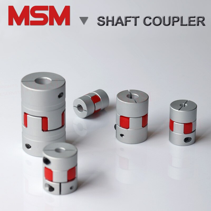 2 pces acoplamentos de eixo msm d20l30 alumínio elástico ameixa acoplador ballscrew stepper motor ligação 6mm 6.35mm 10mm peças do cnc impressora 3d
