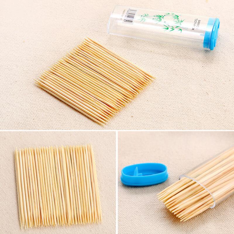 100PCS/Box Disposable Wood Dental Natural Bamboo Toothpicks For Home Restaurant Hotel Products Toothpicks Tools