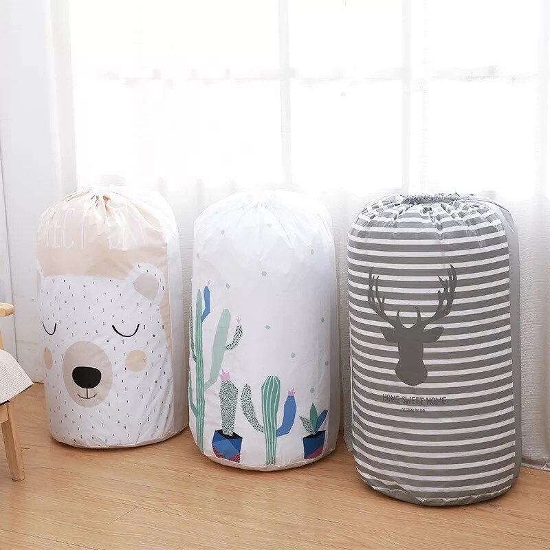 Cartoon Bear Storage Bag Beam port Transparent Large Closet Organizer Baby Toy Wardrobe Moistureproof Quilt s