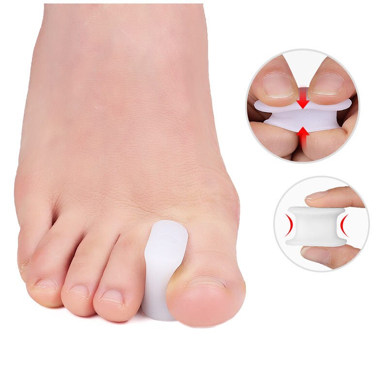 Gel de silicona para dedo pequeño del pie, Corrector de ampollas, Protector de dedo, juanete, protección de dedos, funda de Gel