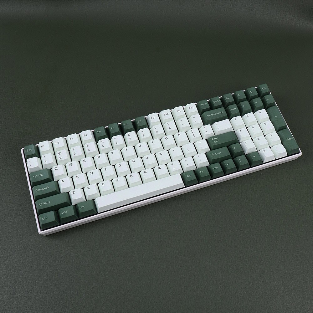 Doubleshot 132 Keys PBT Cherry Profile Keycap GMK Green Botanical Key Caps For GMMK Pro Mechanical Keyboard 61 64 84 108 Layout