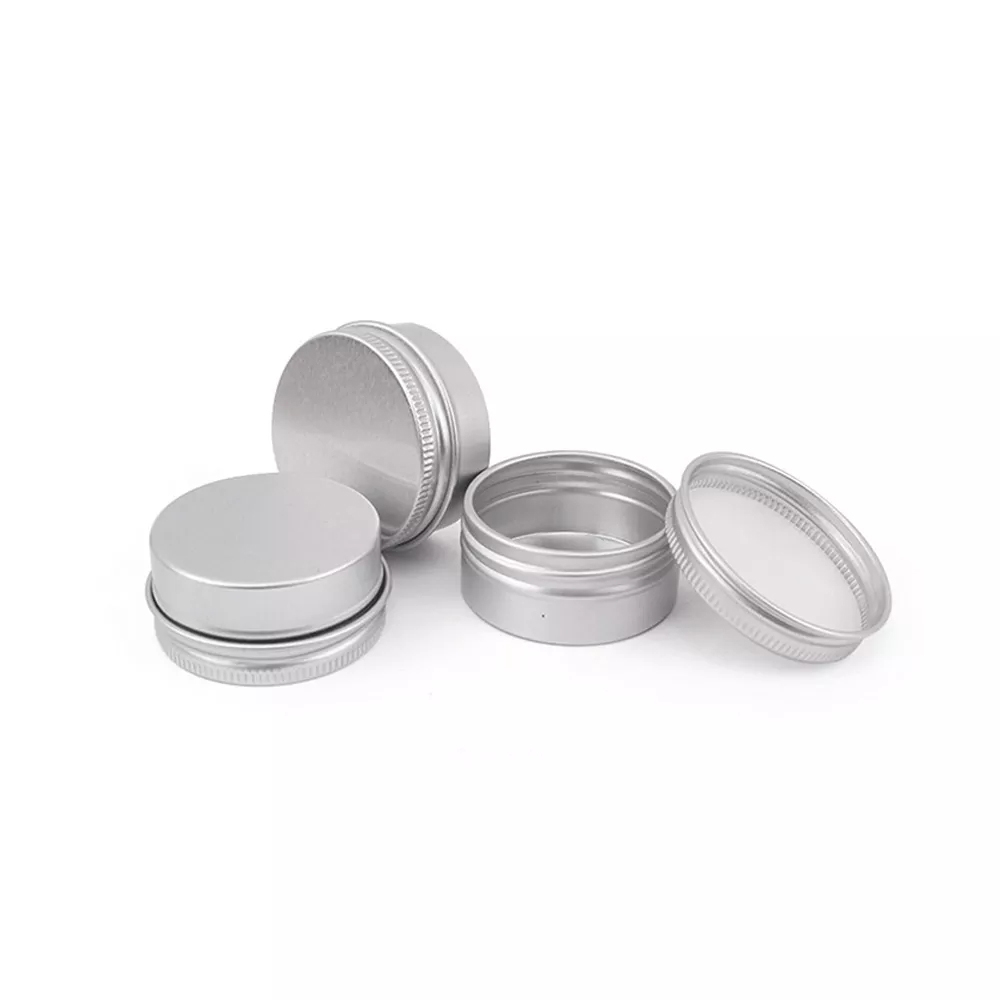 5ml-250ml kosmetiske aluminiumsdåser aluminiumskasser sølv aluminiumsdåser dåser skruetop rund lys krydderi dåser dåser lågbeholdere