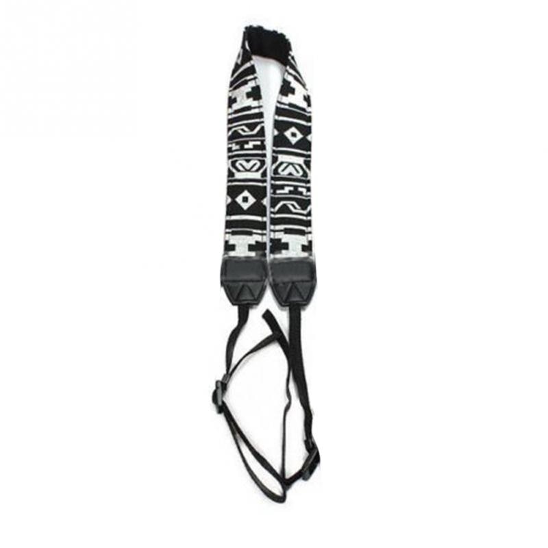 retro årgang trendy stil kamerareim finstripe bukseseler til kamera enkelt skulder hals slynger reim belter: Hvit