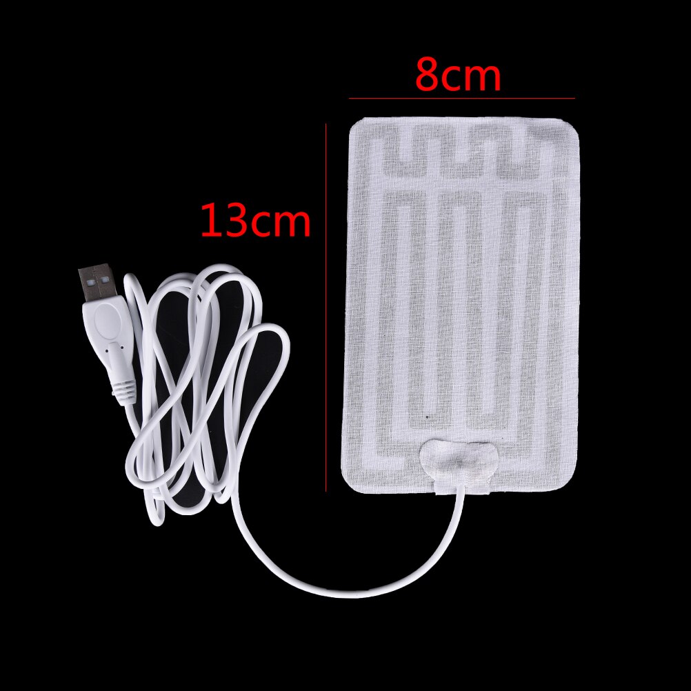 2pcs Electric Infrared Fever Heat Mat Winter Warm Arm Waist Heat Glove 5V Carbon Fiber Heating Pad USB Heating Film