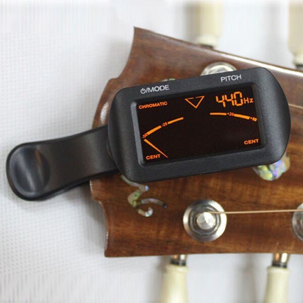 Electric Acoustic Guitar Tuner Digital LCD Clip-On Chromatic Guitar Bass Ukulele Violin Tuner - Fast Tuning
