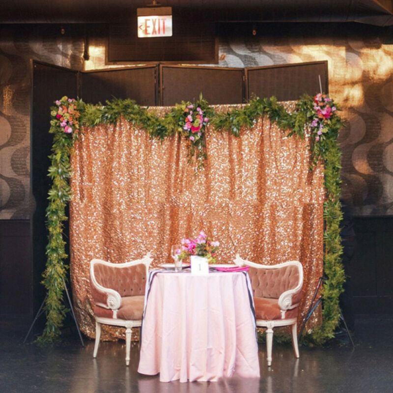 Lentejuelas telón de fondo cortinas brillo oro Tinsel Fringe Foil cortina cumpleaños boda decoración adultos decoración de aniversario
