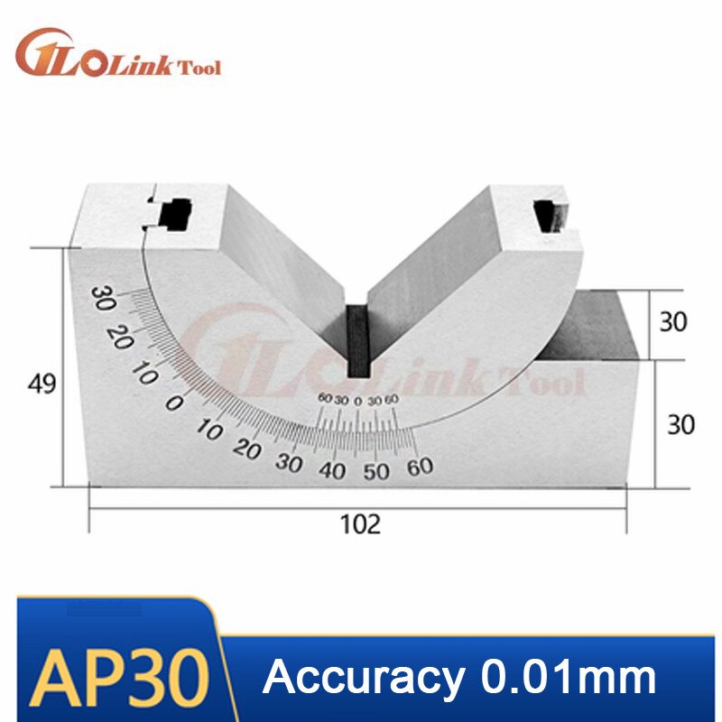 AP25 AP30 Precision alloy steel Gauge Micro Adjustable Angle V Block Milling Setup 0 to 60 Degree angle block gauge: AP 30