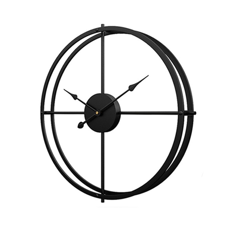 Reloj de pared de estilo nórdico de Metal grande, 40cm, para el hogar, dormitorio, arte del hierro, decoración del hogar: as Picture 5