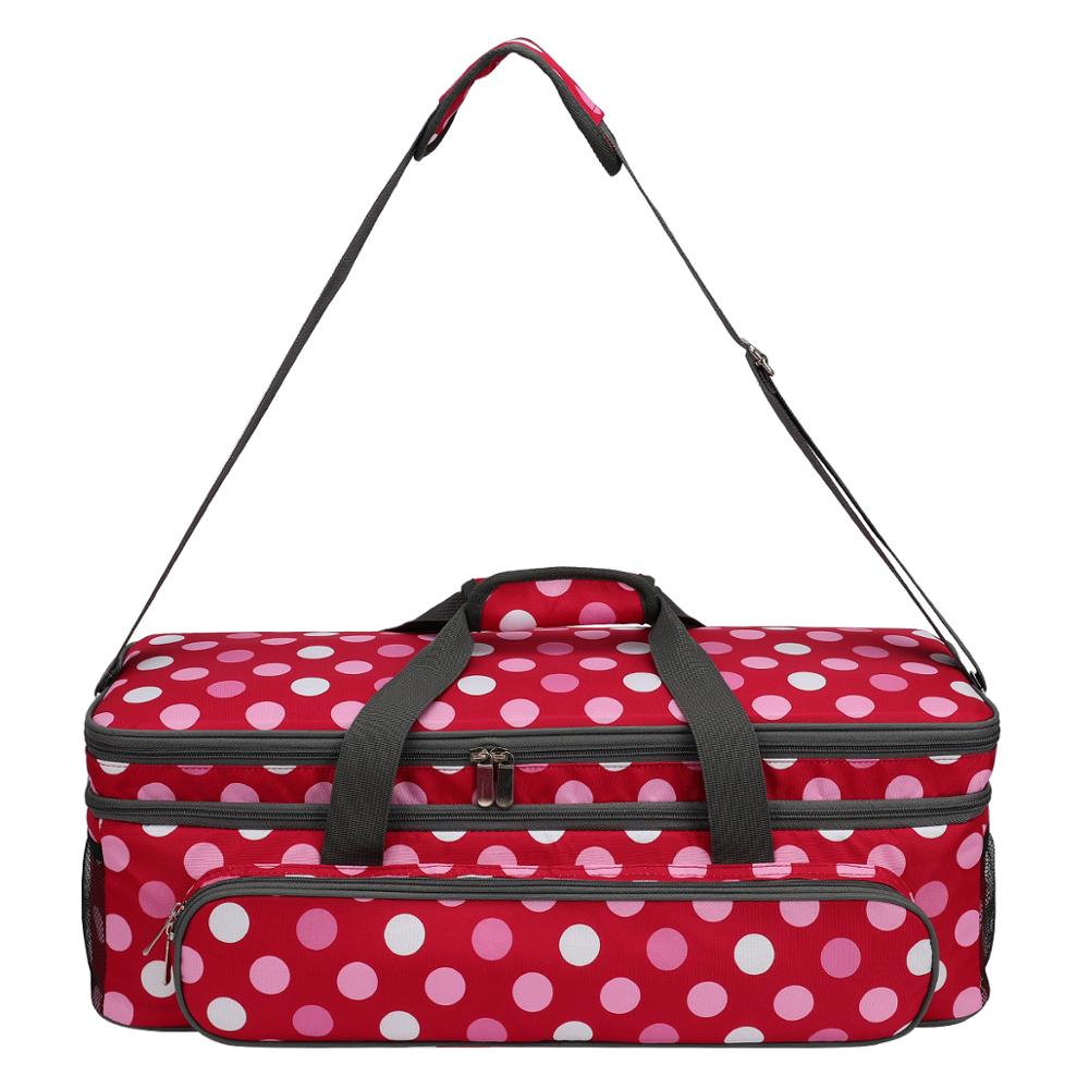 Tool Carrying Case Big Capacity Cutting Machine Supplies Storage Bag For Cricut Explore Air 2Knitting Needle Household Organizer: Red color