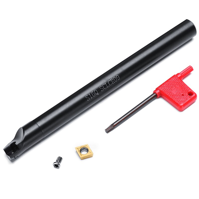 5Pcs 16MM Shank Turning Holder Tool Set with Blade Wrench for Bench Lathe & CNC Turning Tool