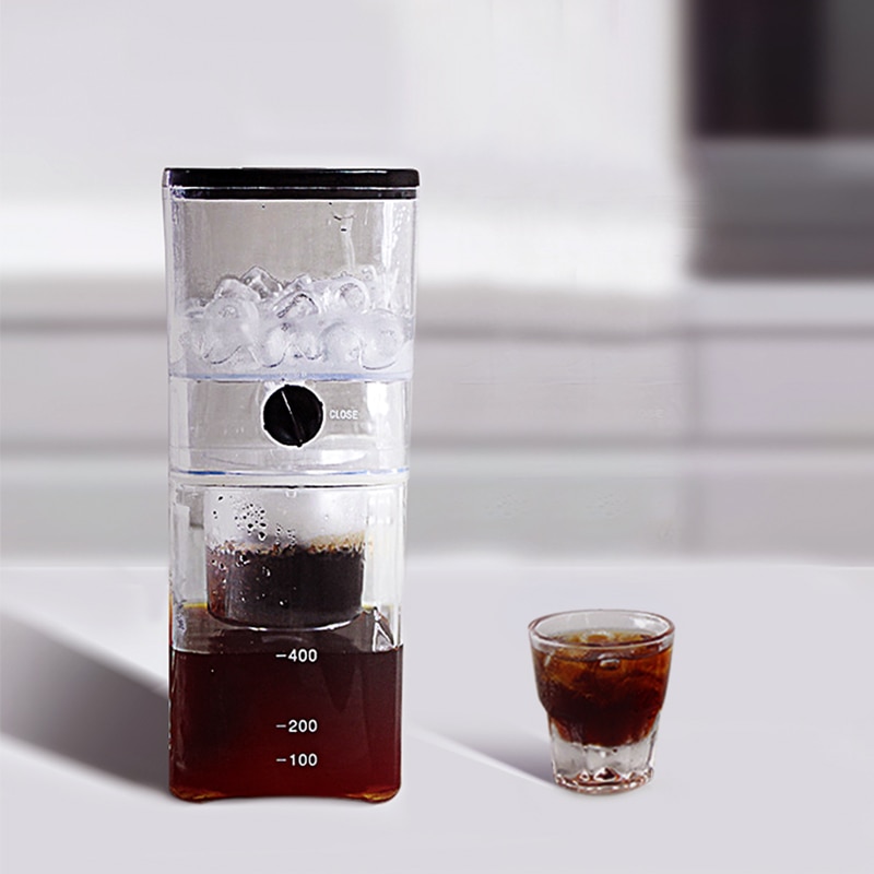 Household Detachable 500ML Plastic+Glass Cold Brew Coffee Bottle Drip Ice Café Maker