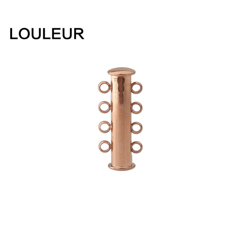 Tone stærk guld glide lås 2/3/4 rækker huller armbånd lukning halskæde magnetiske lås til multistrand smykker lås