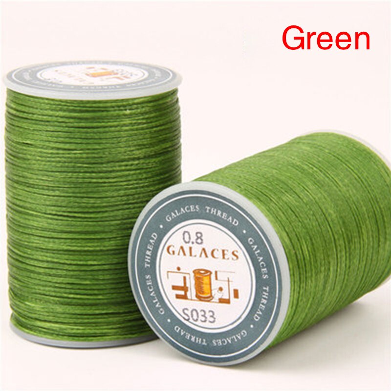 0.8mm 90m Waxed Thread Cord String Strap Sewing Leather Stitching Necklace Rope For Jewelry Making Bracelet Supplies: Light Green
