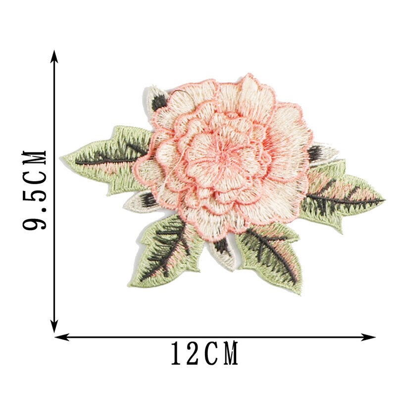 DIY Kleding Patch 1 PC/2 PCS Voor Jeans Badges Zak Naaien Borduren Ambachten Sticker Rose Bloem kleding Accessoires Applique: Pink B