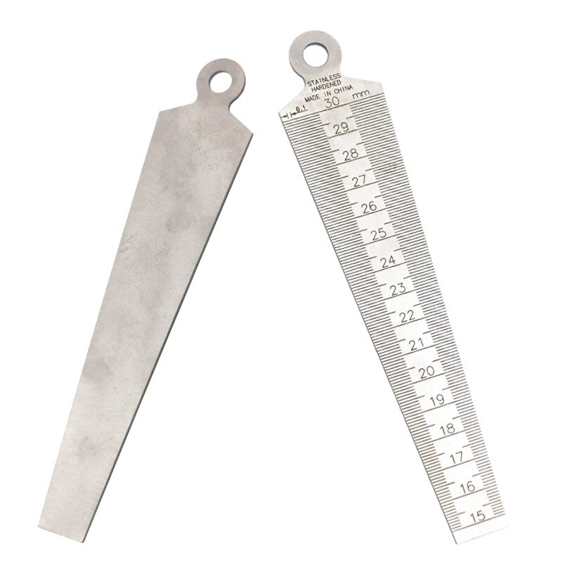 15-30mm Wedge Feeler Gauges Gap Ruler Aperture Ruler Taper Ruler Stainless Steel Inner Diameter Ruler Outlet Measuring Tools