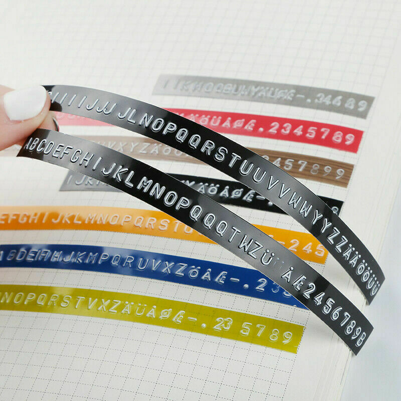 5Pack 9mm 3D Präge PVC Label Bänder Kompatibel für Dymo Label Maker 1880 12965 Manuelle Label Makers für motex E101 DYMO 1610