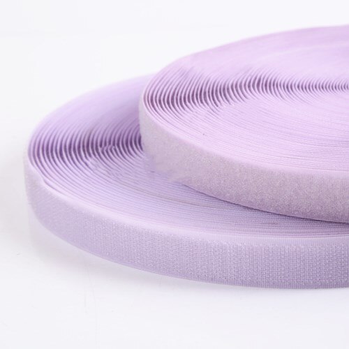 Geen Zelfklevende Sluiting Tape Diy Polyester Nylon Haak Lus Haak Sluiting Tape Naaien Accessoires Geen Sterke Lijm 2Cm * 25Yards: Light purple