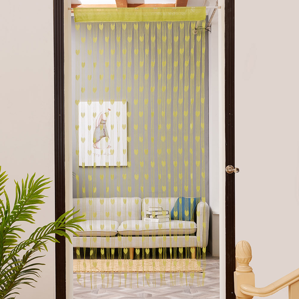 Europäischen Und Amerikanischen Stil String Vorhang Shiny Quaste Linie Vorhänge Für Wohnzimmer Küche Fenster Tür Teiler 50cm x 200cm: Yellow