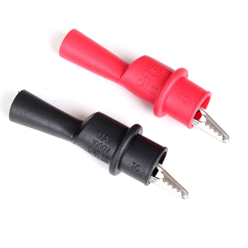 2 st/set isolerad testledningsmätare alligatorklämma multimeter sond krokodilklämma !