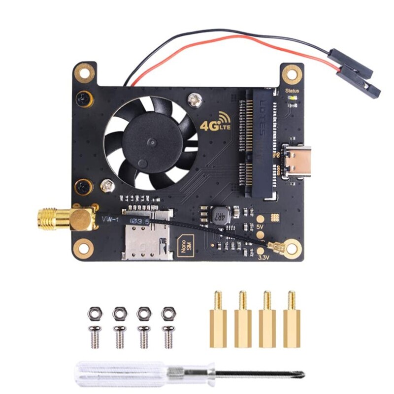 Placa de sombrero 4G / 3G para Raspberry Pi 4B/3B +/3B/2B/Zero W/Zero WH,Jetson Nano N0PB