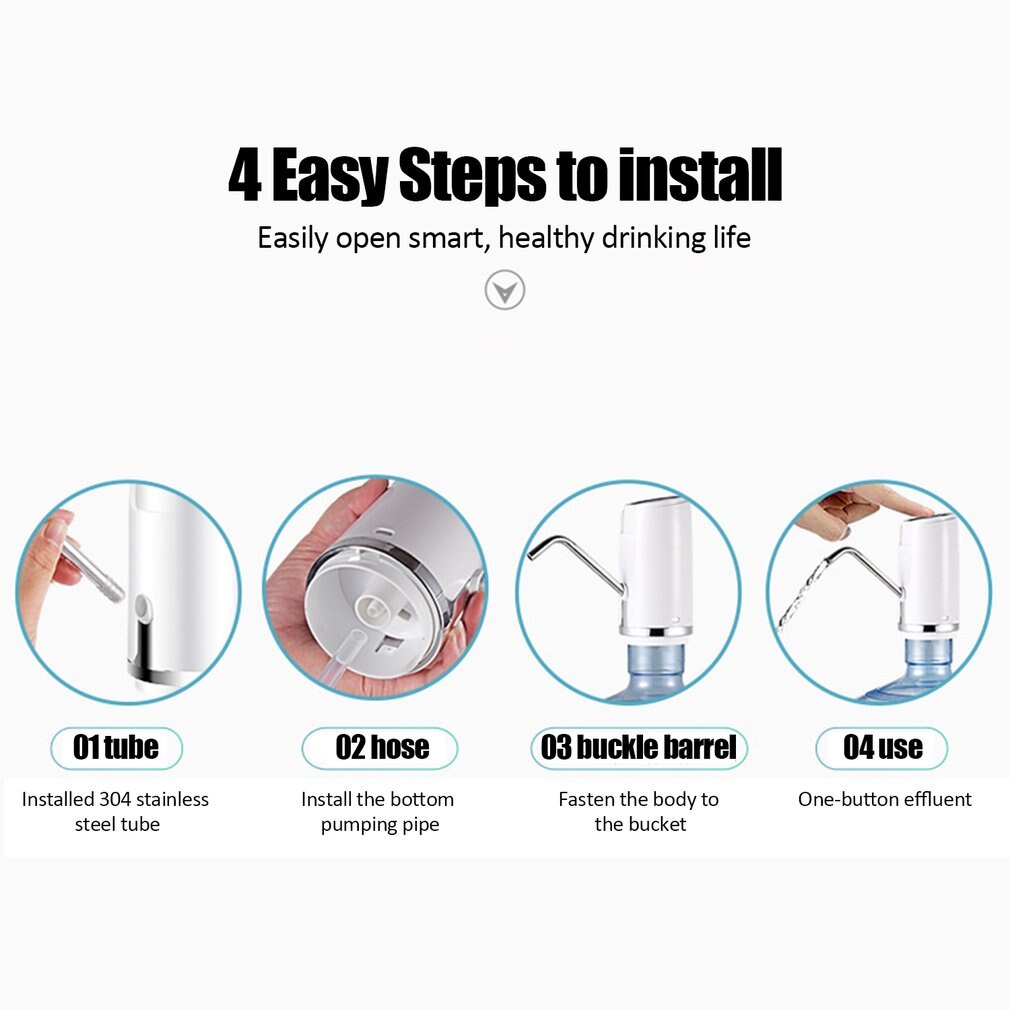 Automatic Water Pump Electric Water Dispenser Pump Automatic Drinking Water Bottle Pump Smart USB Charging Wireless Pump