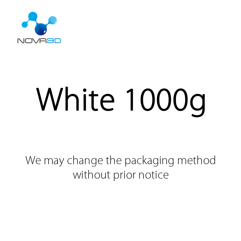 Nova3d Resin for 3d Printer 500g/1kg Liquid Photopolymer Resin 405nm UV Resin LCD 3D Printing Material Sensitive Resina: white 1000g