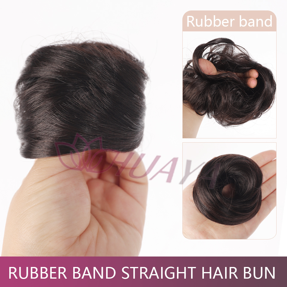 Moño desordenado, extensión de moño recto, Mini banda de goma, moño para el pelo, peluca de Donut sintética, accesorio, moño Updo: 4/30HL