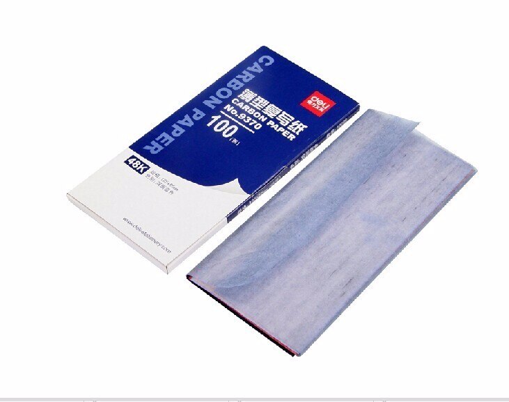 100 stk blåt carbonpapir 48k størrelse 18.5 * 8.5cm rødt carbonpapir