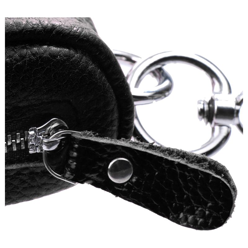 Autosleuteltas huishoudsleuteltas unisex ritstas in pu leer voor sleutelhangerhoes voor sleutel / usb / stukjes / munt-zwart