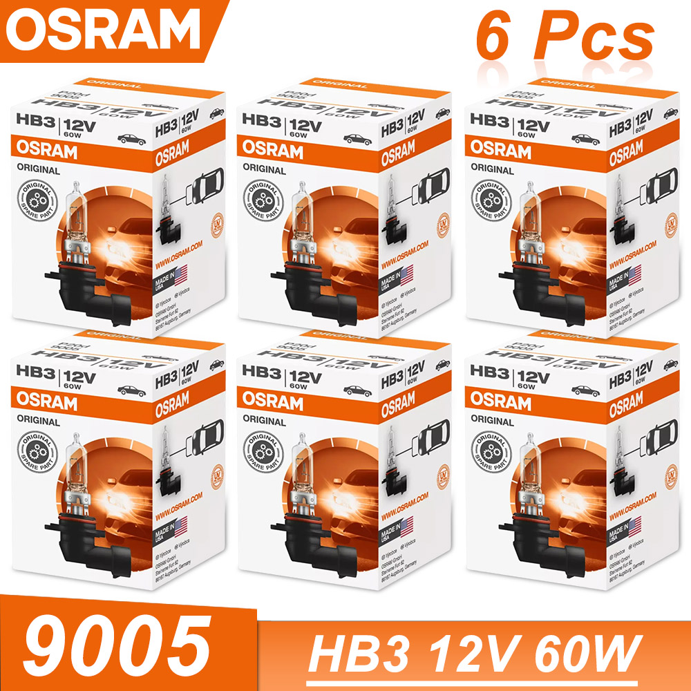 OSRAM 9005 HB3 12 V 60 W Halogenlampe 3200 K Standard-Autoscheinwerfer Original-Ersatz-Autolampe Lampe in OEM: veränderbar