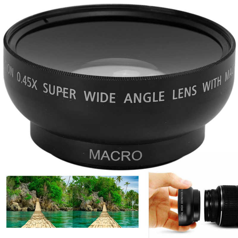 43mm 0.45X Wide Angle Lens Alloy and Optical Glass for 43MM Filter Aperture Camera Lenses