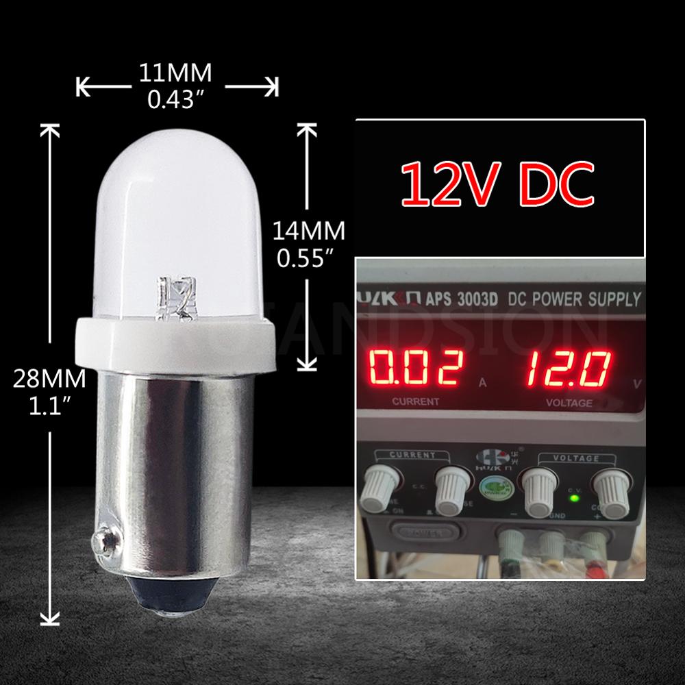 4PCS/LOT BA9S T4W H6W BAX9s BAY9S H21W 1 F5 LED Cool White Light Bulb for Car DC6V 12V 24V 10lm