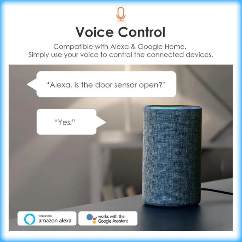 Tuya Zigbee – capteur de porte WiFi, système d'alarme de sécurité domestique intelligent, détecteur d'ouverture et de fermeture de porte fenêtre, application Smart Life pour Alexa Google