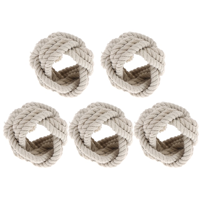 12Pc Valentijnsdag Natuurlijke Jute Servet Ring Touw Geweven Servet Gesp Linnen Houders Voor Thanksgiving Festival Partie Decoratie: 5 pc