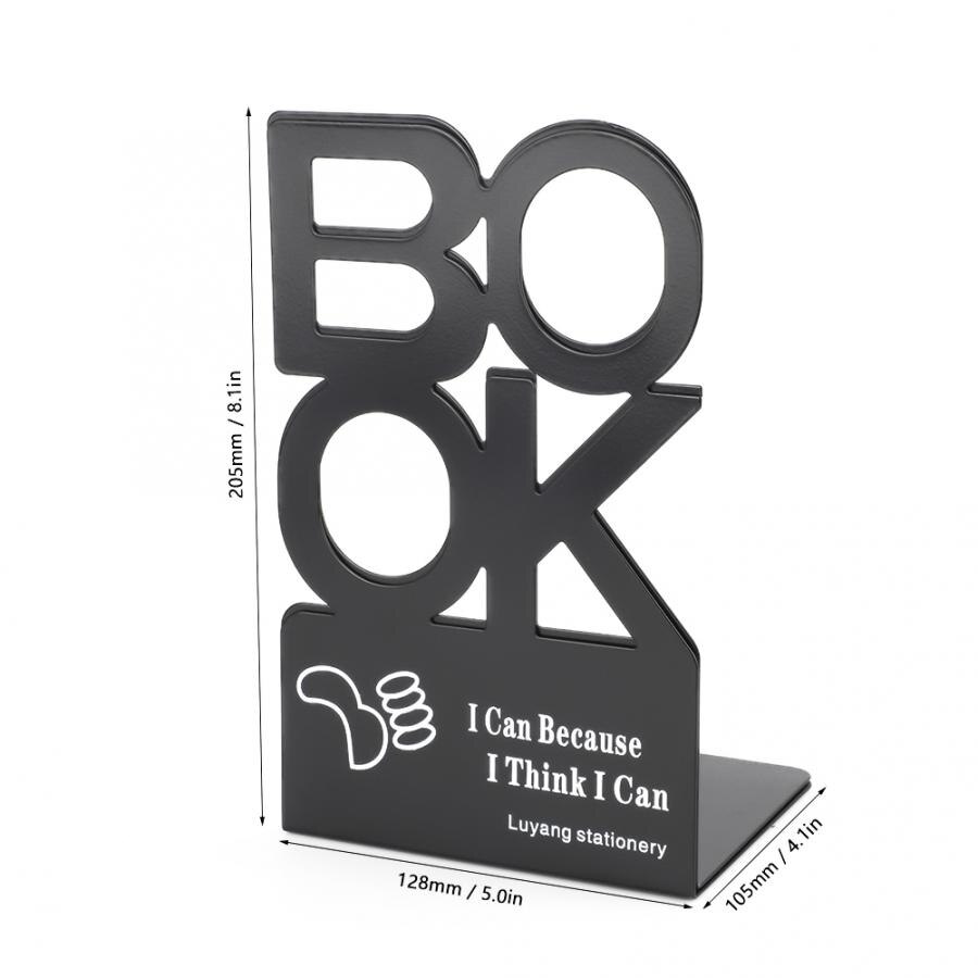 1Pair BOOK Characters Shape Book Stand Metal Bookends for School Home Table Decor bookends