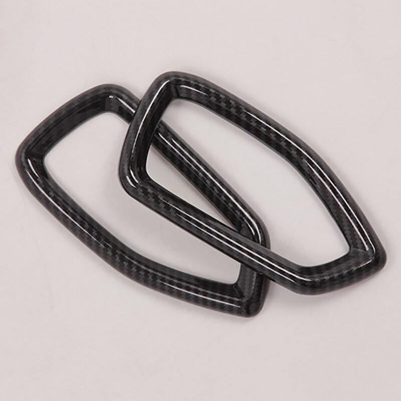 AU05 -Carbon Fiber Air Vent Outlet Cover Trim Front Air Conditioner Outlet Frame Car Accessories for Hyundai Santa Fe +