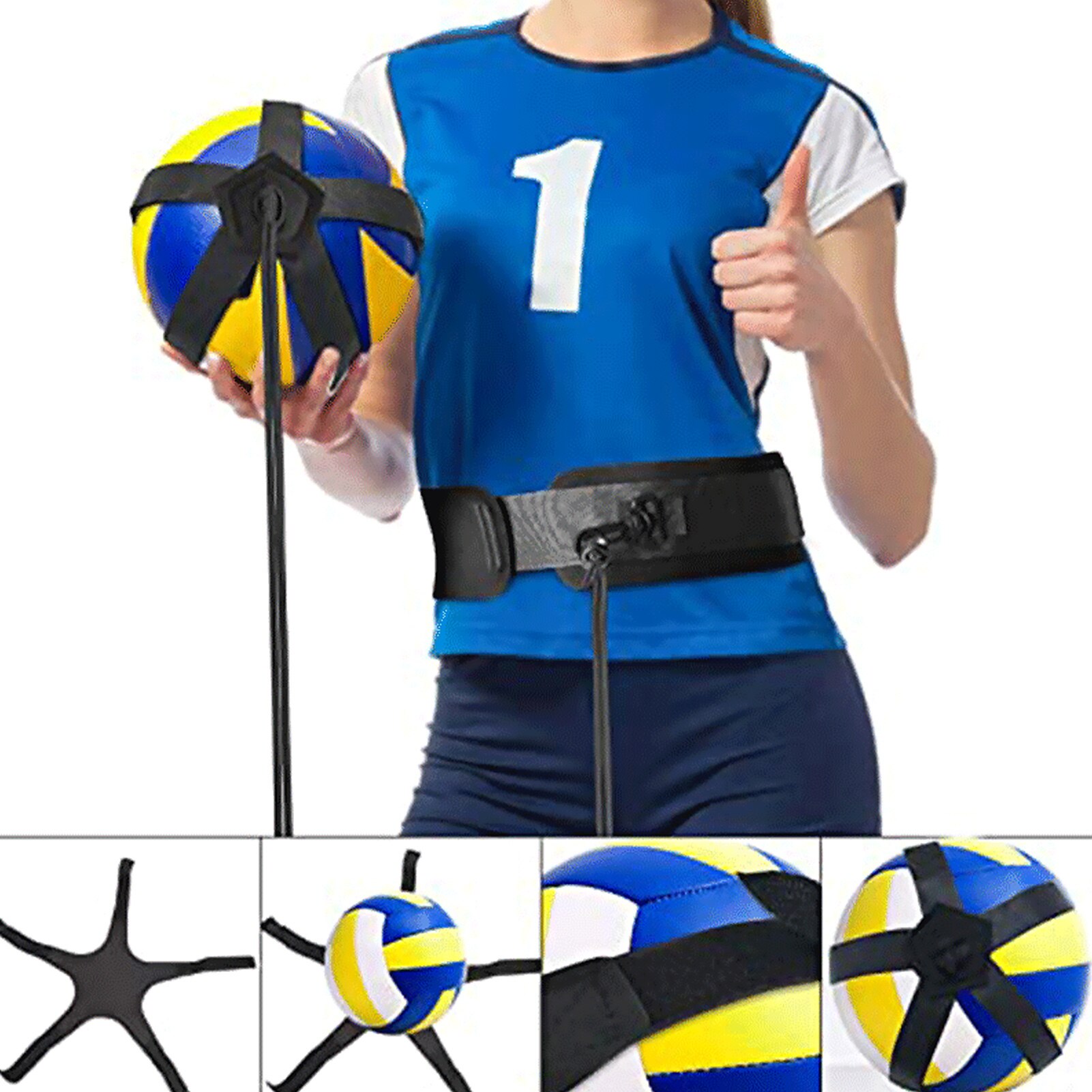 Equipo de entrenamiento de voleibol para principiantes, cinturón de entrenamiento individual para servir y entrenar, entrenador de servicio de columpio para brazo