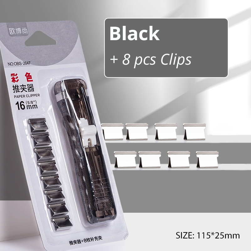 Mini Traceless Reusable Hand Clamp Push Stapler Paper Book File Office School Student Binder Binding Tools Supplies Accessories: Yellow