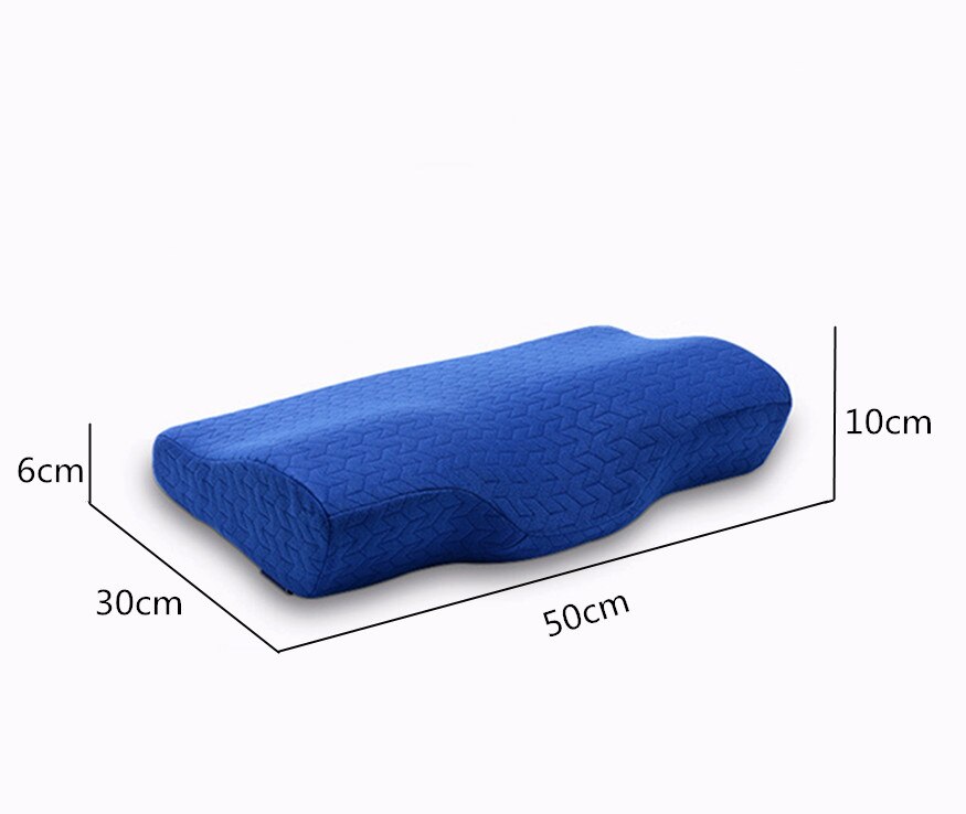 Orthopedic Latex 2 Size Physiotherapy Neck Pillow Slow Rebound Memory Foam Pillow Cervical Health Care Pain Release Bed Pillow: 50x30cm