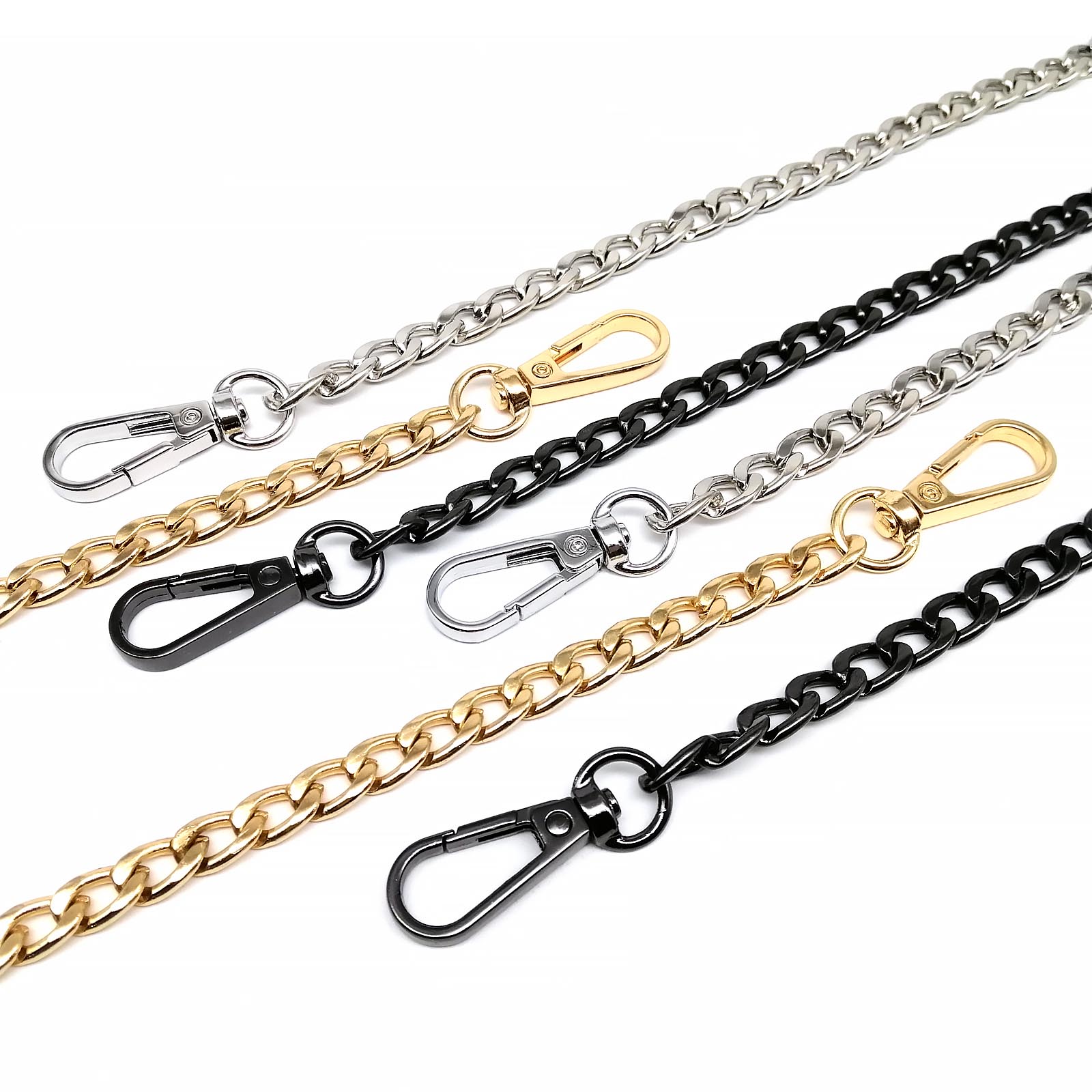 Metalen 60/120Cm Dubbele Gesp Clip Handtas Tas Tas Accessoires Leren Tas Riem Handvat Schouder Vervanging Reparatie Diy