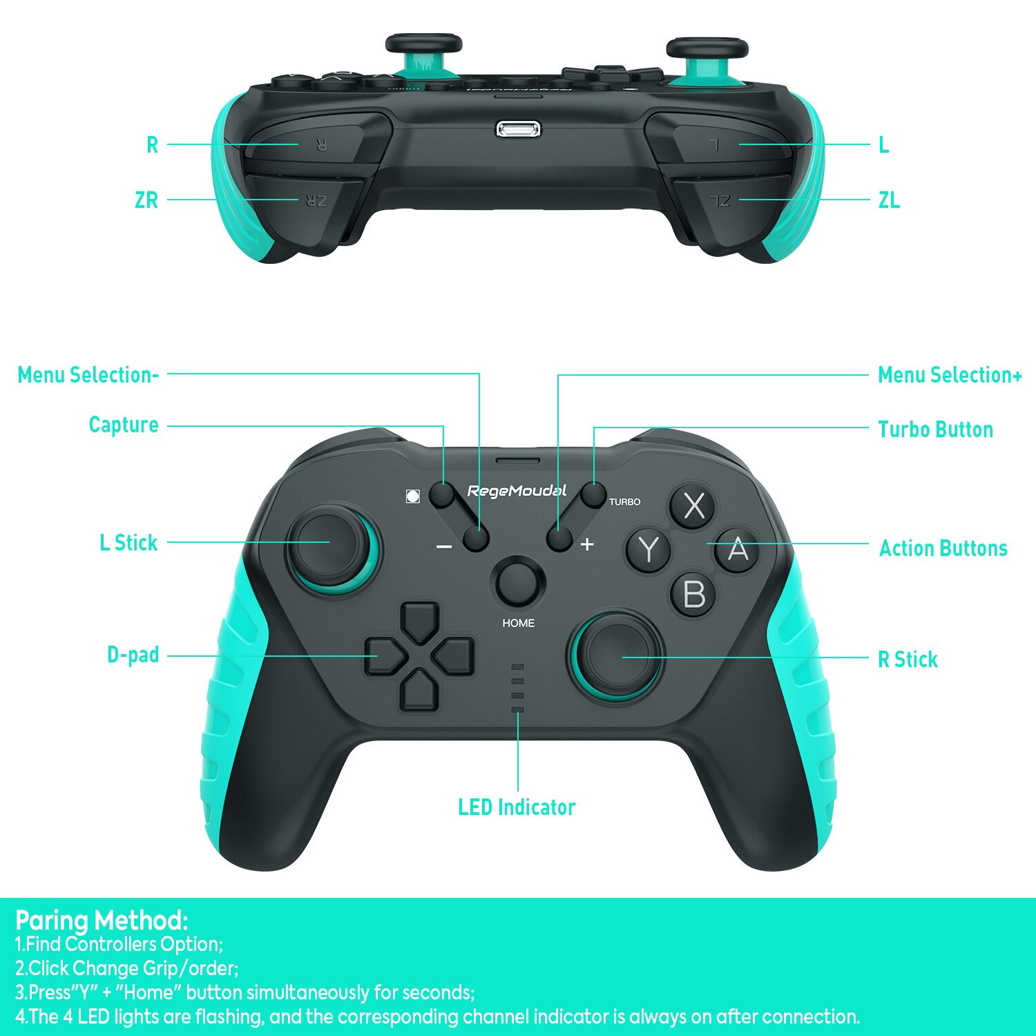 Draadloze Pro Controller Voor Switch Controllers Voor Nintendo Met Turbomotion Control Voor Nintendo Switch Controller Accessoires