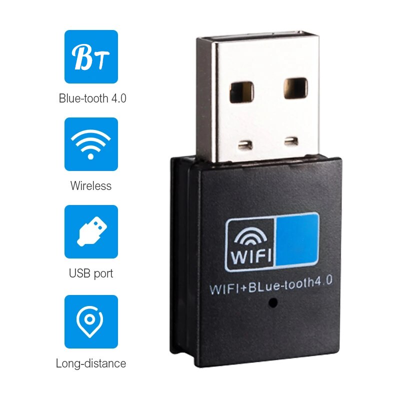 Edup 150Mbps Usb Wifi Adapter Blue-Tooth 4.0 802.11n Draadloze Usb Dongle Netwerkkaart Ontvanger Voor Desktop Laptop windows Linux