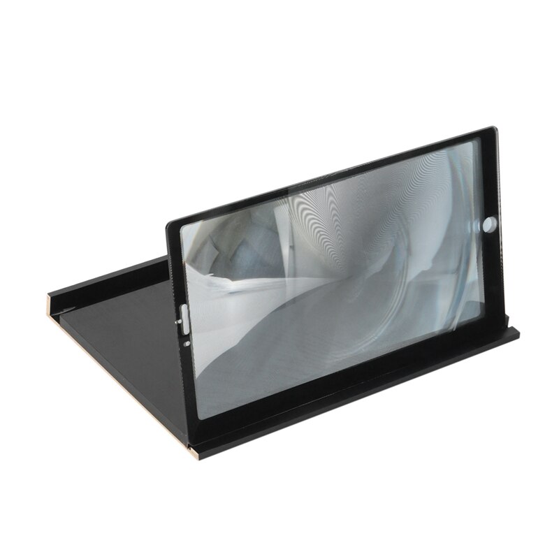 -3X 4X 12 Inch Houtnerf Horizontale En Verticale Scherm Dual-Purpose Mobiele Telefoon Screen Vergrootglas Hd 3D Video vergrootglas