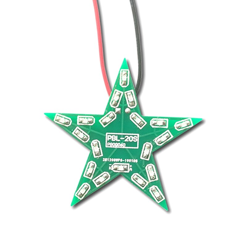 DIY Kit Five-Pointed Star Breathing Light Gradient LED Light for Soldering Red 090F