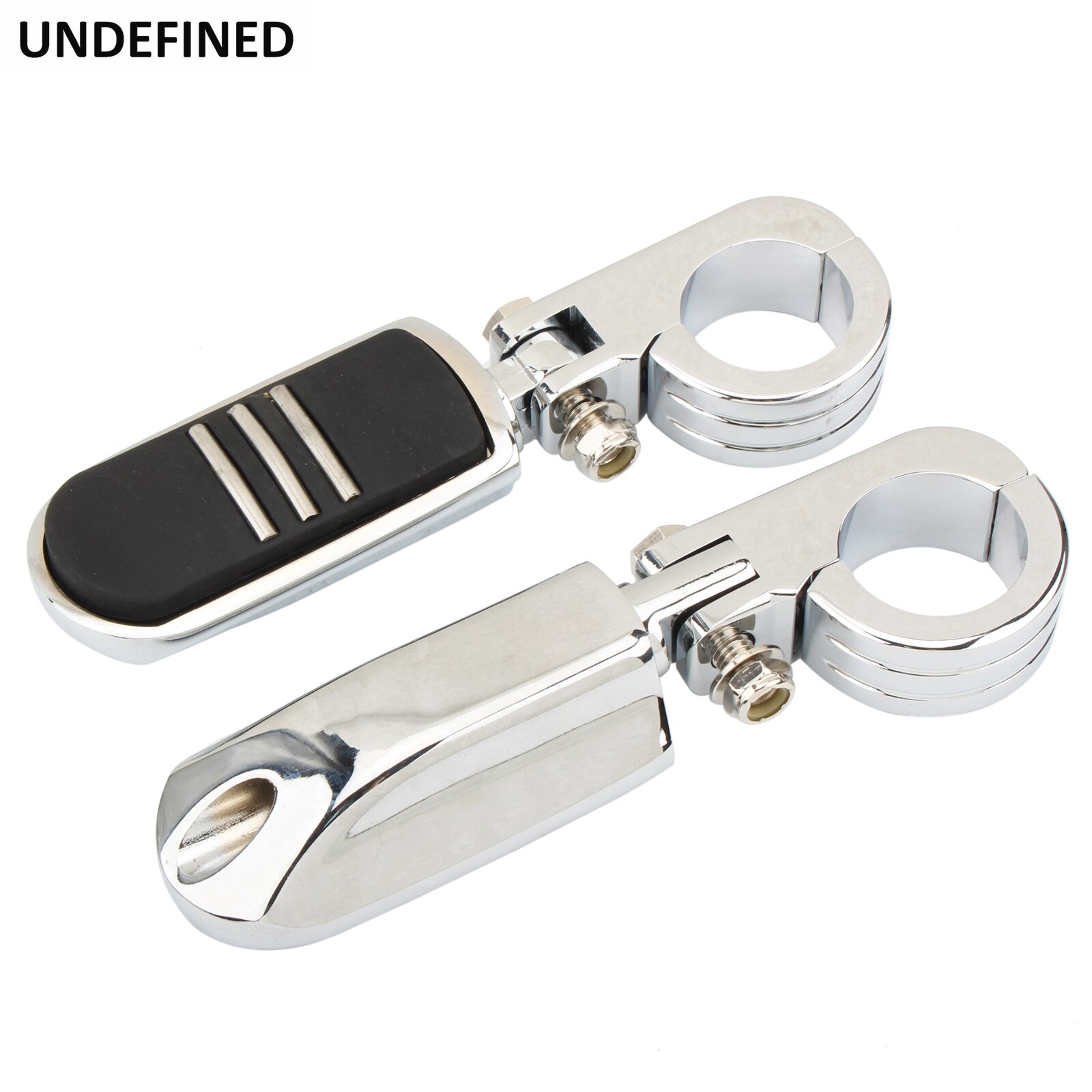 32MM Highway Foot Pegs Engine Guard Crash Bar w/Clamp Mount For Harley Honda Kawasaki Cafe Racer Touring Motorcycle Chrome