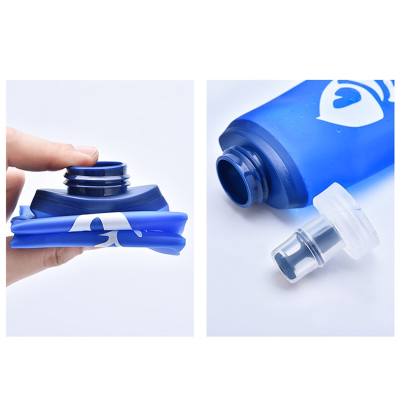 Soft Water Bottle Flask Collapsible TPU Water Bottle for Running Marathon Hiking and Cycling